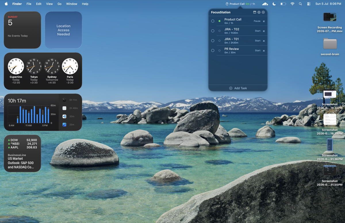 FocusStation desktop view